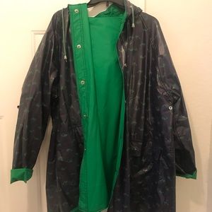 Reversible Rain coat W/ Hood